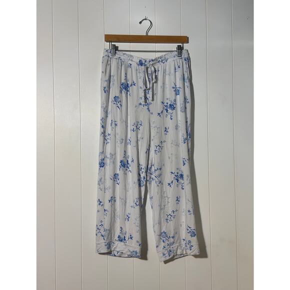 Loft Sleep Other - Loft Sleep · M · Blue Floral · Modal Spandex GirlSoft Capri Pajama Lounge Pants